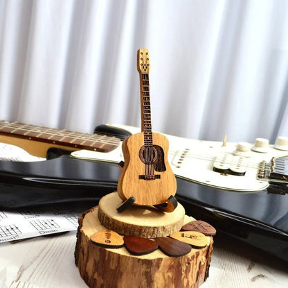 Wooden Acoustic Guitar Pick Box